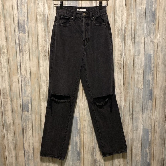 Womens NWOT PacSun Eco Black Distressed Dad Jeans | Size 26 - Picture 3 of 11